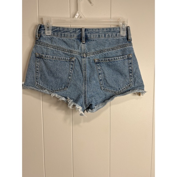 Pacsun Denim Shorts Women's Blue/White Color Block Patchwork Festival Y2K 2000's - Picture 2 of 4